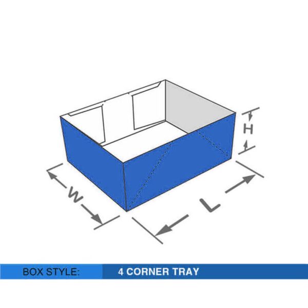 4 Corner Tray Boxes Design and Printing Service