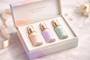 luxury skincare rigid box with insert